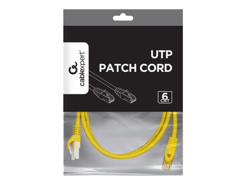 Cablexpert - Kabel krosowy - RJ-45 (M) do RJ-45 (M) - 1 m - UTP - CAT 6 - odlewany, nieruchomy - żółty