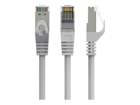 Cablexpert - Kabel krosowy - RJ-45 (M) do RJ-45 (M) - 15 m - 6.2 mm - S/FTP - CAT 6a - bezhalogenowe, odlewany - szary