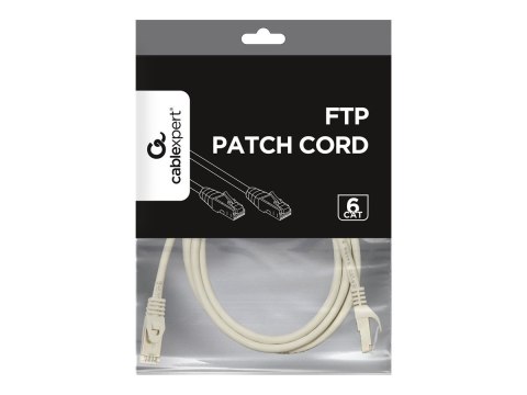 Cablexpert - Kabel krosowy - RJ-45 (M) do RJ-45 (M) - 2 m - FTP - CAT 6 - odlewany, nieruchomy - biały