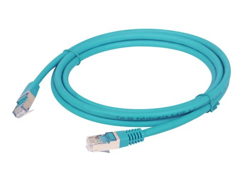 Cablexpert - Kabel krosowy - RJ-45 (M) do RJ-45 (M) - 2 m - S/FTP - CAT 6a - bezhalogenowe, odlewany - zielony