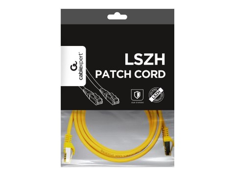 Cablexpert - Kabel krosowy - RJ-45 (M) do RJ-45 (M) - 2 m - S/FTP - CAT 6a - bezhalogenowe, odlewany - żółty