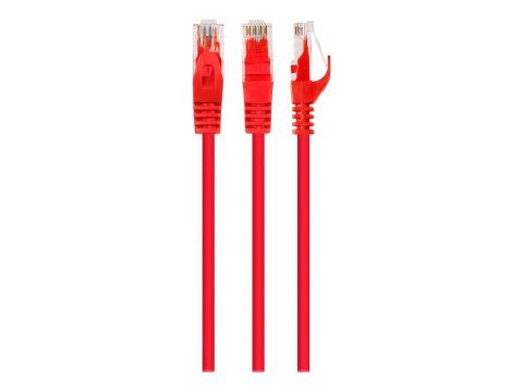 Cablexpert - Kabel krosowy - RJ-45 (M) do RJ-45 (M) - 2 m - UTP - CAT 6 - odlewany, nieruchomy - czerwony