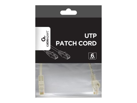 Cablexpert - Kabel krosowy - RJ-45 (M) do RJ-45 (M) - 25 cm - UTP - CAT 6 - odlewany, nieruchomy - szary