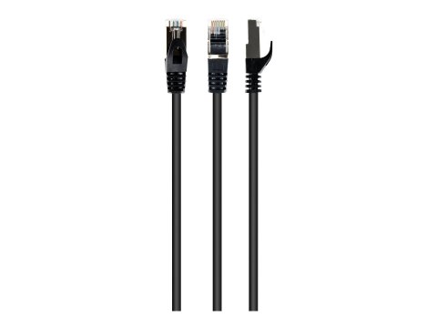 Cablexpert - Kabel krosowy - RJ-45 (M) do RJ-45 (M) - 3 m - S/FTP - CAT 6a - bezhalogenowe, odlewany - czarny