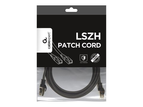 Cablexpert - Kabel krosowy - RJ-45 (M) do RJ-45 (M) - 3 m - S/FTP - CAT 6a - bezhalogenowe, odlewany - czarny