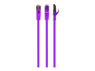 Cablexpert - Kabel krosowy - RJ-45 (M) do RJ-45 (M) - 5 m - S/FTP - CAT 6a - bezhalogenowe, odlewany - purpurowy