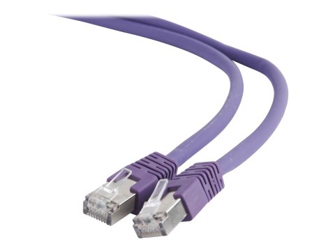 Cablexpert - Kabel krosowy - RJ-45 (M) do RJ-45 (M) - 5 m - S/FTP - CAT 6a - bezhalogenowe, odlewany - purpurowy