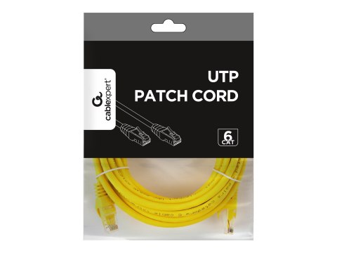 Cablexpert - Kabel krosowy - RJ-45 (M) do RJ-45 (M) - 5 m - UTP - CAT 6 - odlewany, nieruchomy - żółty