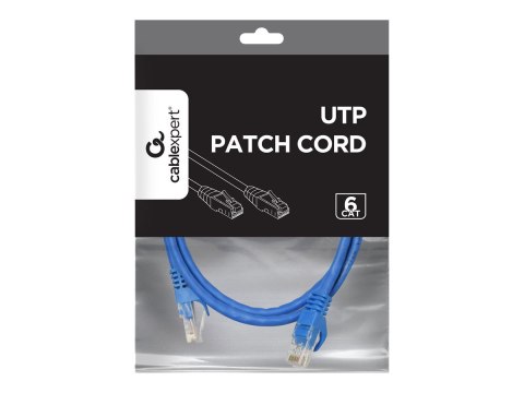 Cablexpert - Kabel krosowy - RJ-45 (M) do RJ-45 (M) - 50 cm - UTP - CAT 6 - odlewany, nieruchomy - niebieski