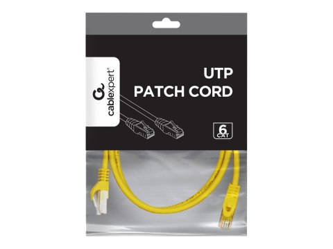 Cablexpert - Kabel krosowy - RJ-45 (M) do RJ-45 (M) - 50 cm - UTP - CAT 6 - odlewany, nieruchomy - żółty