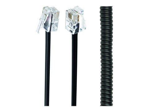Cablexpert - Kabel zestawu słuchawkowego - RJ-10 męski do RJ-10 męski - 2 m - czarny - skręcony