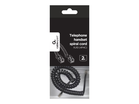 Cablexpert - Kabel zestawu słuchawkowego - RJ-10 męski do RJ-10 męski - 2 m - czarny - skręcony