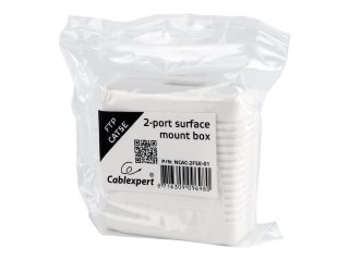 Cablexpert NCAC-2F5E-01 - Gniazdko informatyczne - CAT 5e - FTP - RJ-45 X 2 - biały