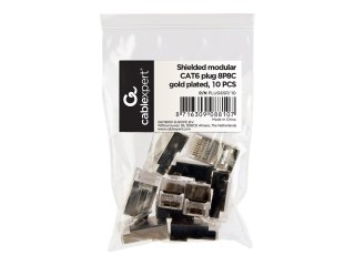 Cablexpert - Złącze sieciowe - RJ-45 (M) - ekranowana - CAT 6 (pakiet 10)