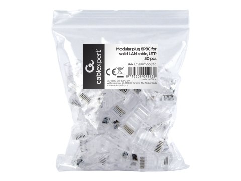 Cablexpert - Złącze sieciowe - RJ-45 (M) - nieekranowana - CAT 5 (pakiet 50)