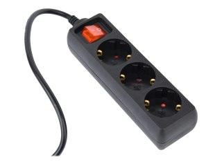 EnerGenie EG-PSU3-01 - Linka zasilania - AC 230 V - wejście: IEC 60320 C14 - złącza wyjściowe: 3 (3 x zasilanie Typ F) - 60 cm p