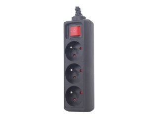 EnerGenie EG-PSU3F-01 - Linka zasilania - AC 230 V - wejście: IEC 60320 C14 - złącza wyjściowe: 3 (3 x Typ E) - 60 cm przewód - 