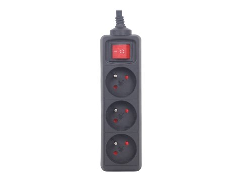 EnerGenie EG-PSU3F-01 - Linka zasilania - AC 230 V - wejście: IEC 60320 C14 - złącza wyjściowe: 3 (3 x Typ E) - 60 cm przewód - 