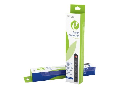 EnerGenie SPF5-C-10 - Zabezpieczenie przed przepięciem - AC 250 V - złącza wyjściowe: 5 - 3 m przewód - Francja - czarny