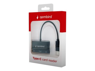 Gembird - Czytnik kart (microSD, microSDHC, microSDXC, karta pamięci TransFlash, SD, SDHC, Karta Pamięci SDXC) - USB-C 3.1 Gen 1
