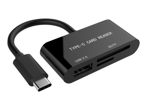 Gembird - Czytnik kart (microSD, microSDHC, microSDXC, karta pamięci TransFlash, SD, SDHC, Karta Pamięci SDXC) - USB-C 3.1 Gen 1