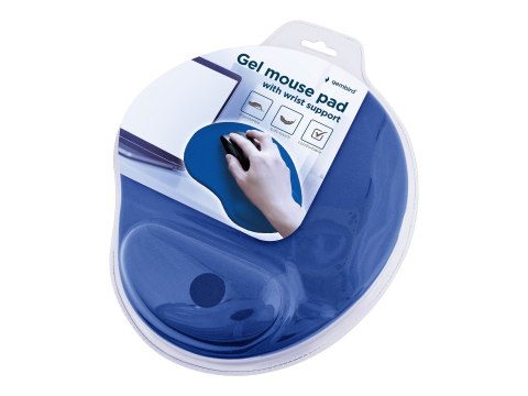 Gembird MP-GEL-B - Podkładka pod mysz z poduszką pod nadgarstek - niebieski