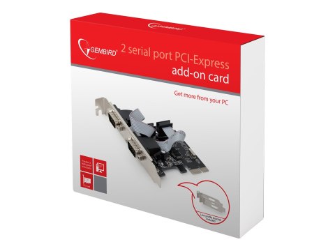Gembird SPC-22 - Adapter szeregowy - PCIe 1.1 - RS-232 x 2