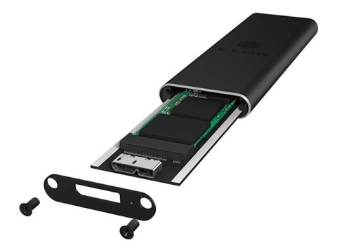 ICY BOX IB-183M2 - Obudowa pamięci - M.2 - M.2 Card - USB 3.0 - czarny