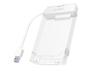 ICY BOX IB-AC703-U3 - Obudowa pamięci - 2.5" - SATA 6Gb/s - USB 3.0 - biały