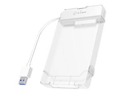 ICY BOX IB-AC703-U3 - Obudowa pamięci - 2.5" - SATA 6Gb/s - USB 3.0 - biały