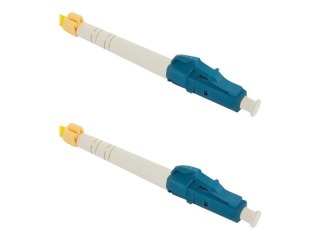 Qoltec - Kabel krosowy - LC/UPC pojedynczy-tryb (M) do LC/UPC pojedynczy-tryb (M) - 1 m - światłowód - simpleks - 9 / 125 mikron
