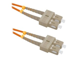 Qoltec - Kabel krosowy - SC/UPC multi-mode (M) do SC/UPC multi-mode (M) - 3 m - światłowód - dupleks - 50 / 125 mikronów - OM2 -