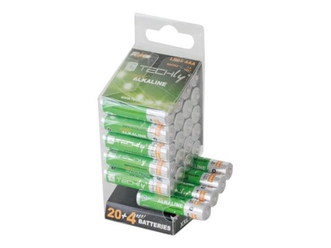 TECHly - Bateria 24 x AAA / LR03 - alkaliczna