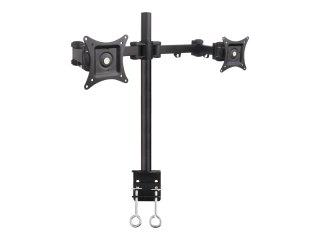 TECHly DESK 100 - Zestaw do montażu - dla 2 monitory - czarny - rozmiar ekranu: 13"-27" - montaż na biurku