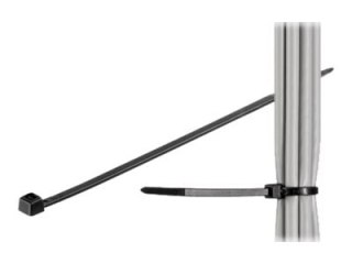 TECHly - Opaska zaciskowa - 14 cm - czarny (pakiet 100)