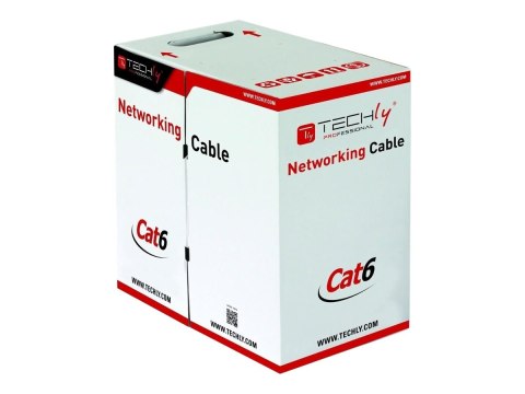 TECHly Professional - Zwój kabla - 305 m - UTP - CAT 6 - trwały - szary