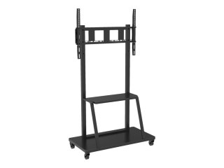 TECHly - Wózek - dla panel płaski - czarny - rozmiar ekranu: 55"-100"