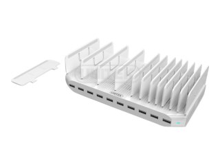Unitek - Podstawka ładująca + zasilacz AC - 2.4 A - 10 złącza wychodzące (USB)