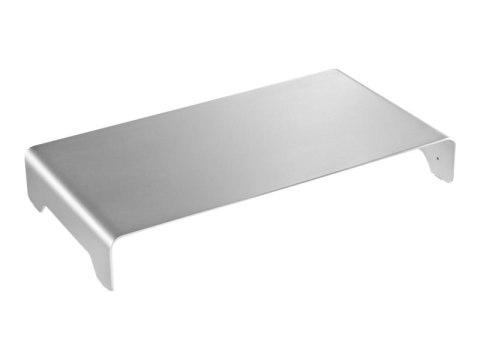 DIGITUS Ergonomic Monitor Riser - Stojak - dla monitor / notebook - aluminium - srebrny - rozmiar ekranu: 11"-32"