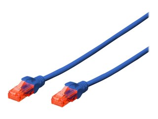 DIGITUS Professional - Kabel krosowy - RJ-45 (M) do RJ-45 (M) - 50 cm - UTP - CAT 6 - ładowany, bez wystających elementów - nieb