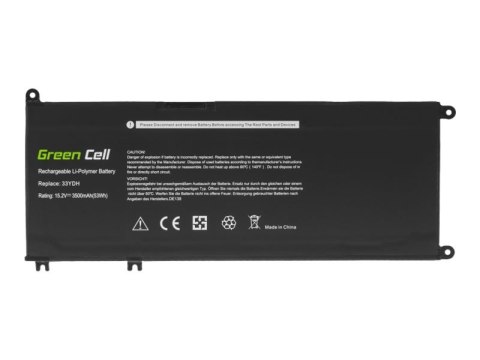 Green Cell - Bateria notebooka (ekwiwalent: Dell 33YDH) - litowo-polimerowa - 3500 mAh - czarny - dla Dell G3; G5; G7; Inspiron 