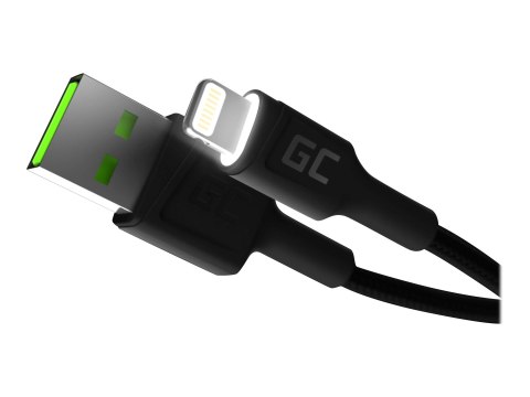 Green Cell GC Ray - Kabel Lightning - Lightning męski do USB męski - 1.2 m - podwójne ekranowanie - czarny