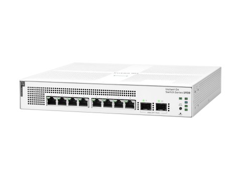HPE Networking Instant On 1930 8G Class4 PoE 2SFP 124W Switch - Przełącznik - L3 - Tak - 8 x 10/100/1000 (PoE) + 2 x Gigabit SFP