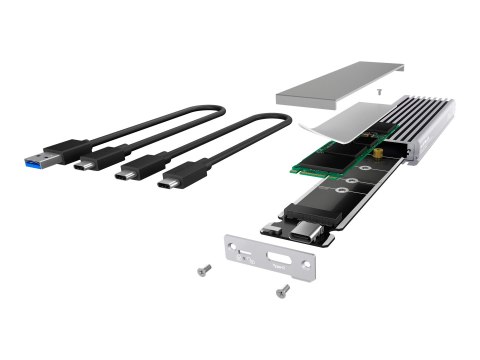 ICY BOX IB-1817Ma-C31 - Obudowa pamięci - M.2 - M.2 NVMe Card - USB 3.1 (Gen 2) - srebrny