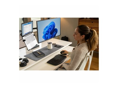 Kensington SmartFit Ergo Dual Extended Monitor Arm - Zestaw do montażu - ramię regulowane - dla 2 monitory - metal - czarny - ro