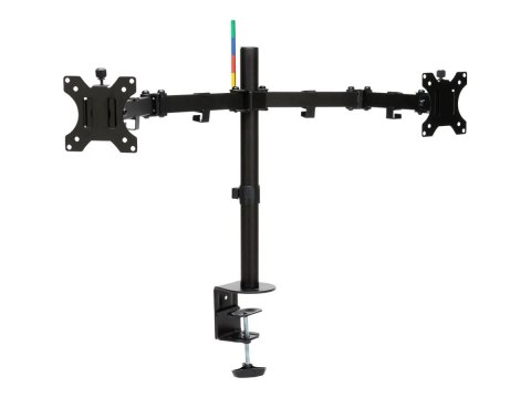 Kensington SmartFit Ergo Dual Extended Monitor Arm - Zestaw do montażu - ramię regulowane - dla 2 monitory - metal - czarny - ro