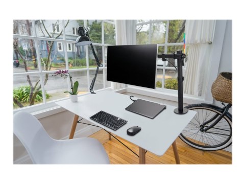 Kensington SmartFit Ergo Single Extended Monitor Arm - Zestaw do montażu - ramię regulowane - dla monitor - stal proszkowana - c