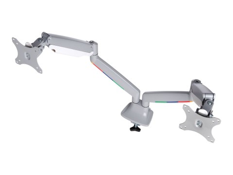 Kensington SmartFit One-Touch Dual Monitor Arm - Zestaw do montażu - ramię regulowane - dla 2 monitory - metal - srebrzystoszary
