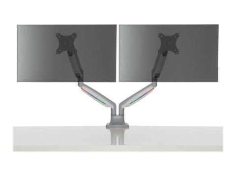 Kensington SmartFit One-Touch Dual Monitor Arm - Zestaw do montażu - ramię regulowane - dla 2 monitory - metal - srebrzystoszary