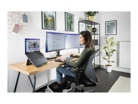 Kensington SmartFit One-Touch Height Adjustable Dual Monitor Arm - Zestaw do montażu - ramię regulowane - dla 2 monitory - alumi